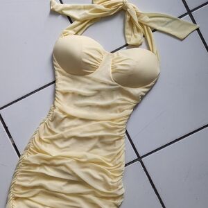 Windsor Baby Yellow Halter Swimdress